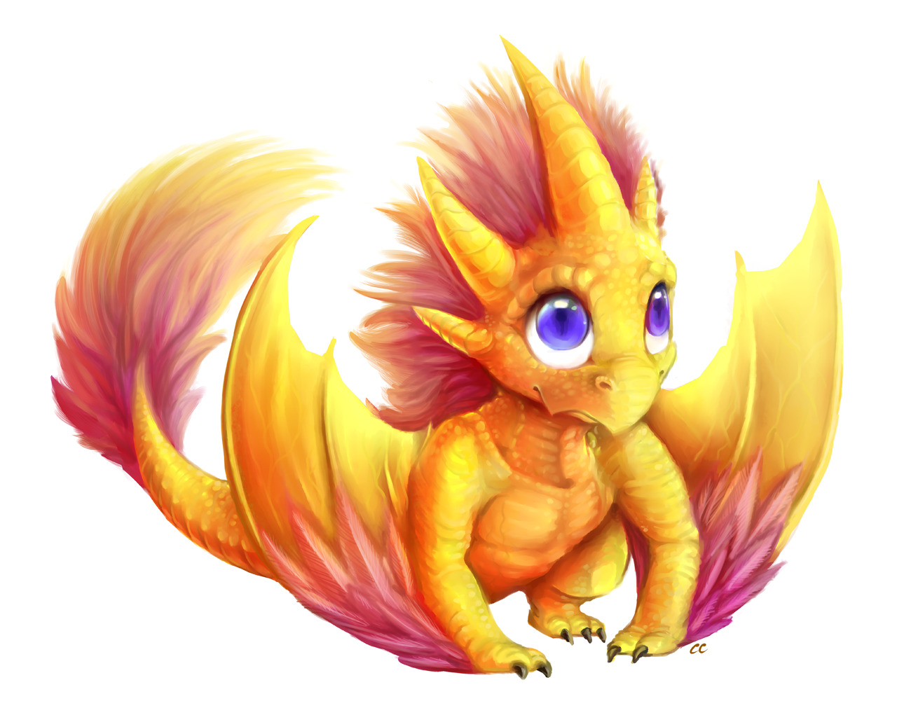 Желтый дракон маленький