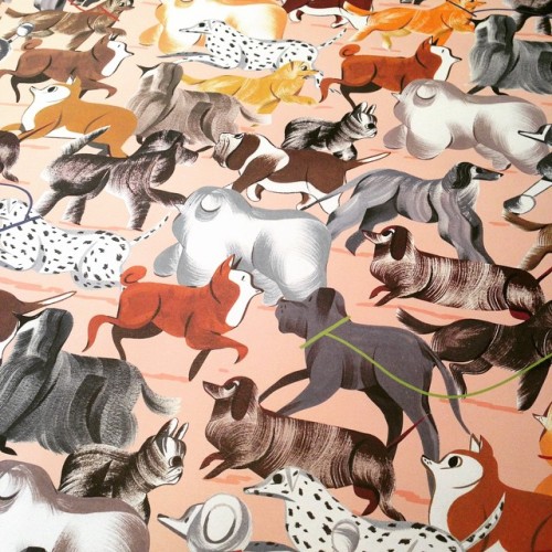 Dogs for days! Finally got to see the wrapping paper I made with...