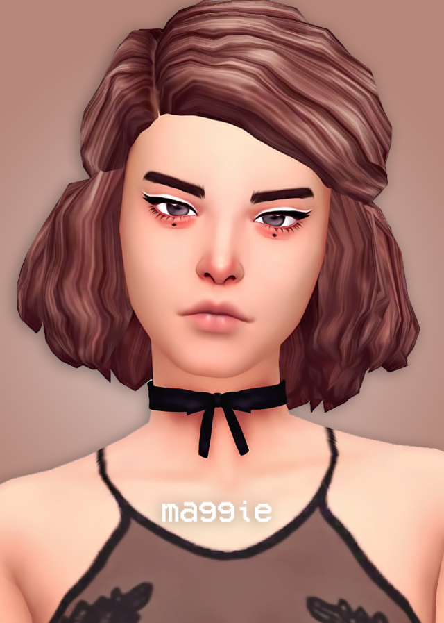 sims 4 maxis match short wavy hair