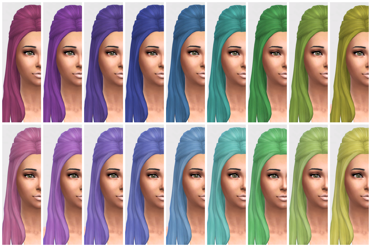 Sims 4 Split Dye Hair Cc.
