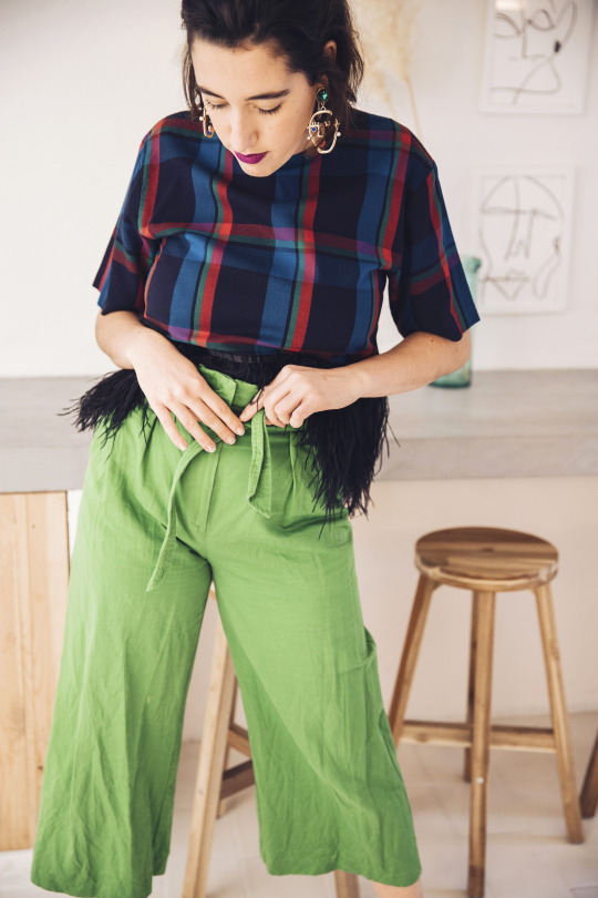 Groene Julia June broek van Charlotte Everaert bij The Next Closet