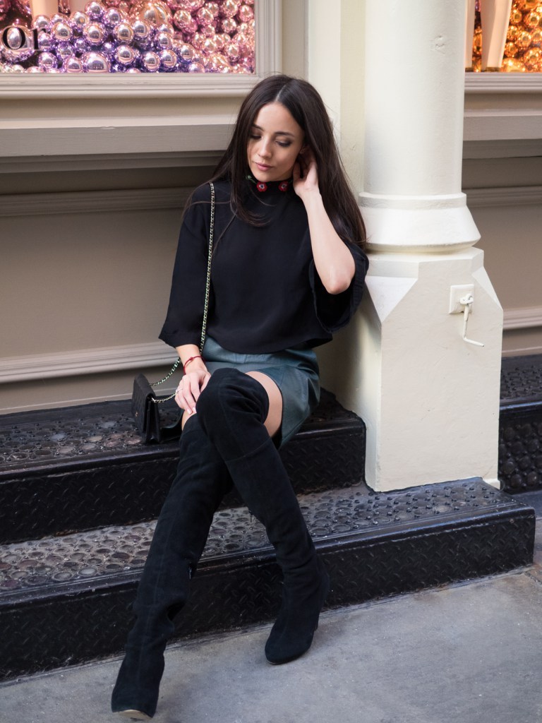 cute black thigh high boots