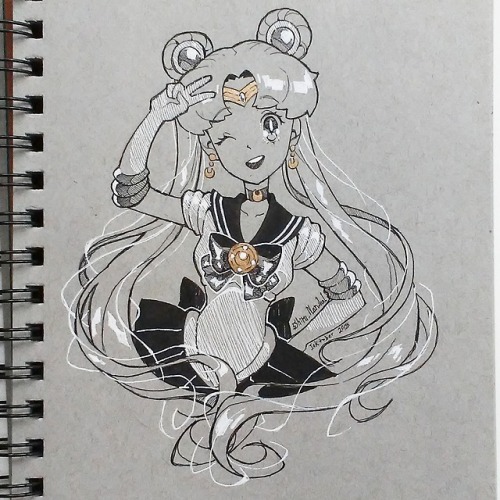 shiro-art-only:Inktober day 2: Sailor MoonOops, I fell behind...