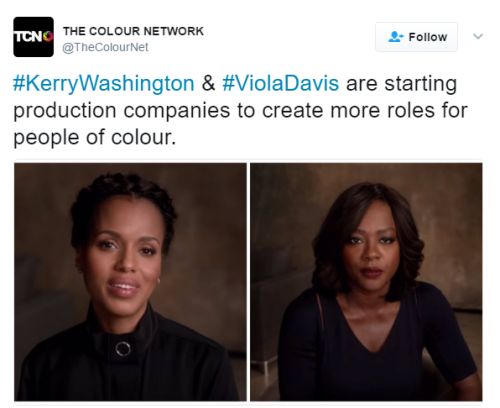 thepowerofblackwomen:Kerry Washington and Viola Davis Ink...