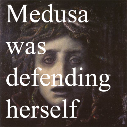 Athena blessed her with the ability to protect herself and men beheaded her for it.