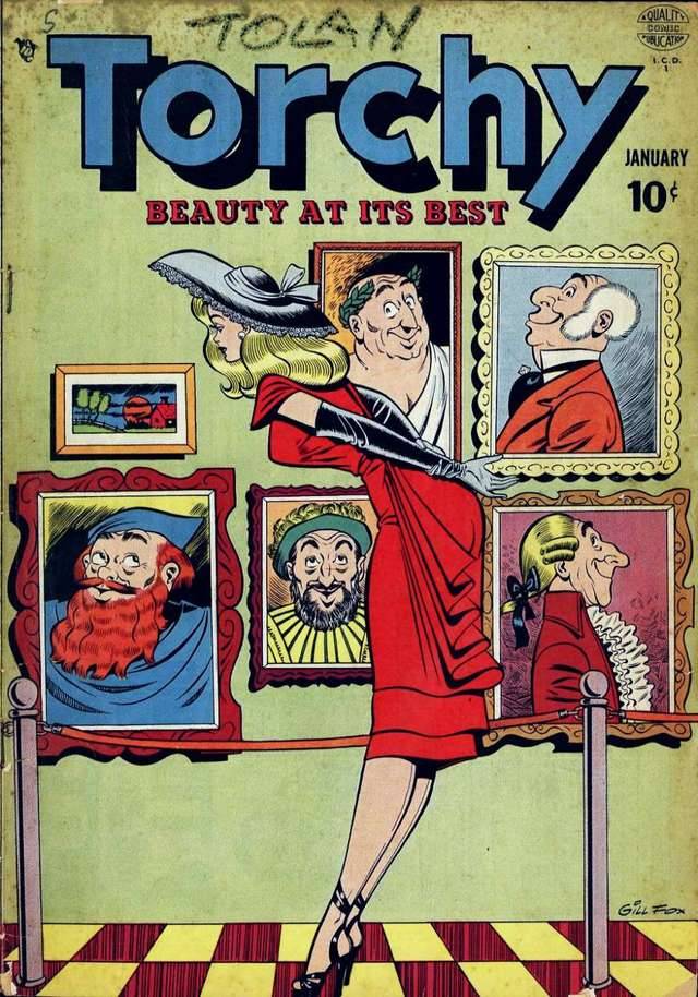 Inky Curves — Bill Ward’s Torchy 2 (January 1950) Cover by Gill...