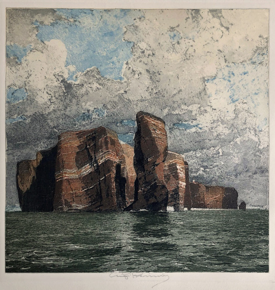 Luigi Casimir - Helgoland, color etching