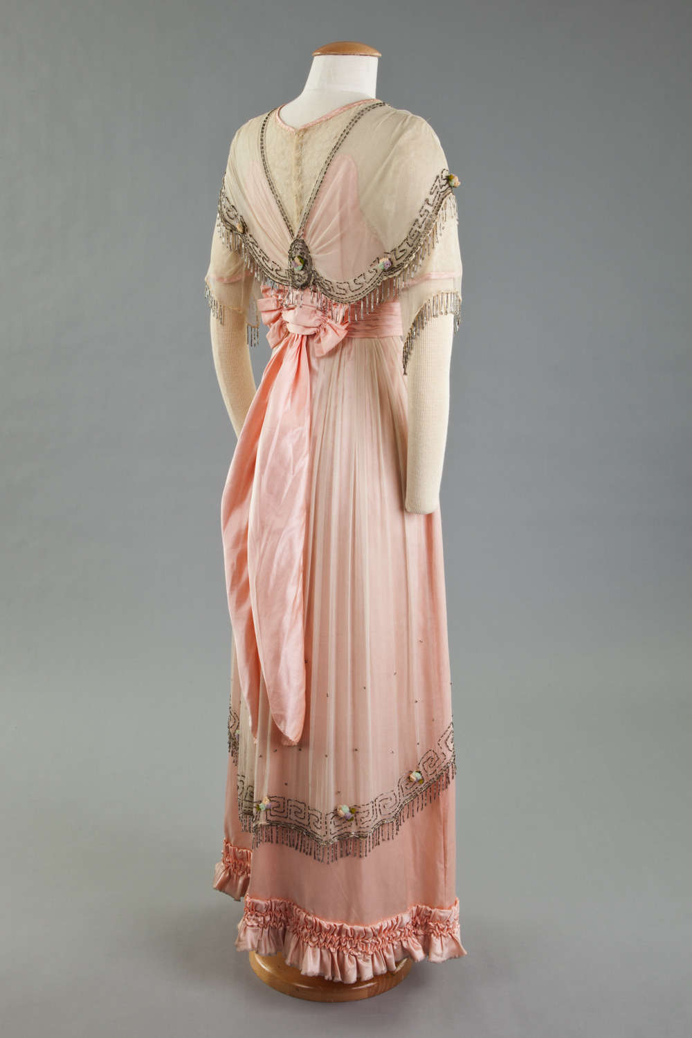 Historical Dress - Evening Dress, 1909 White Chiffon Evening Dress