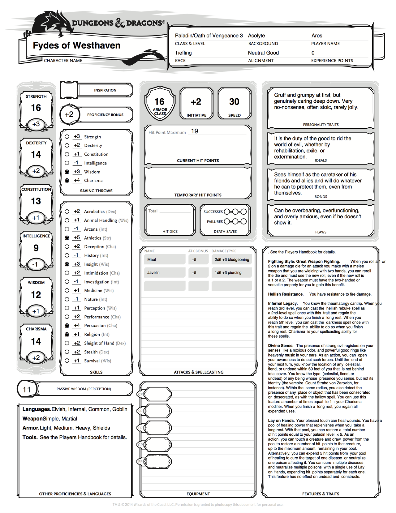 Tiefling Sorcerer Character Sheet / 934 tiefling sorcerer 3d models ...