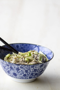Soba with Cucumber, Gomasio and Tahinsauce