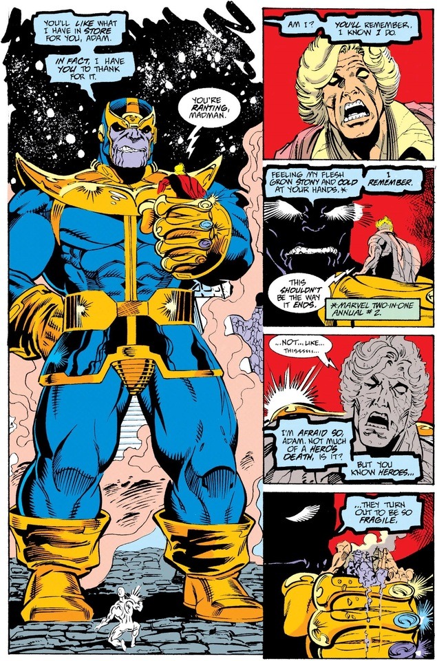 Panels Of Interest Adam Warlock Vs Thanos 