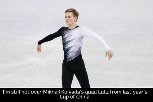 figure-skating-confessions:“I’m still not over Mikhail...