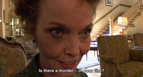 inthedarktrees:Is there a murder in your film?Grace Zabriskie...