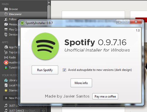 Spotify installer old