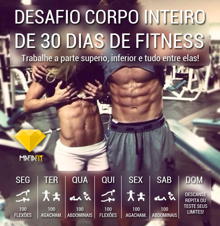 Desafio Corpo Inteiro De Dias De Fitness Mafia Fit