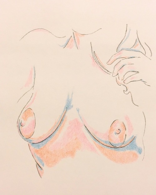 ismaelguerrier:From my series, Nudes(Color pencil on...