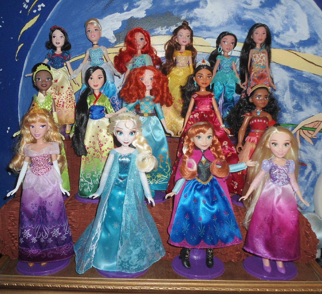 6 disney princess dolls