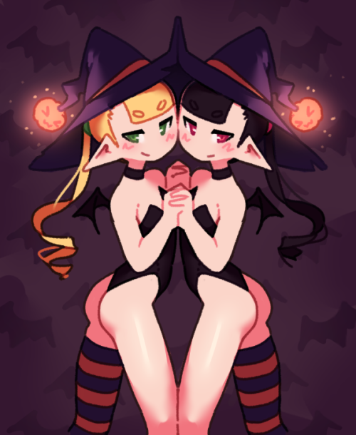 annueart:Ami and Mai ready for spooks