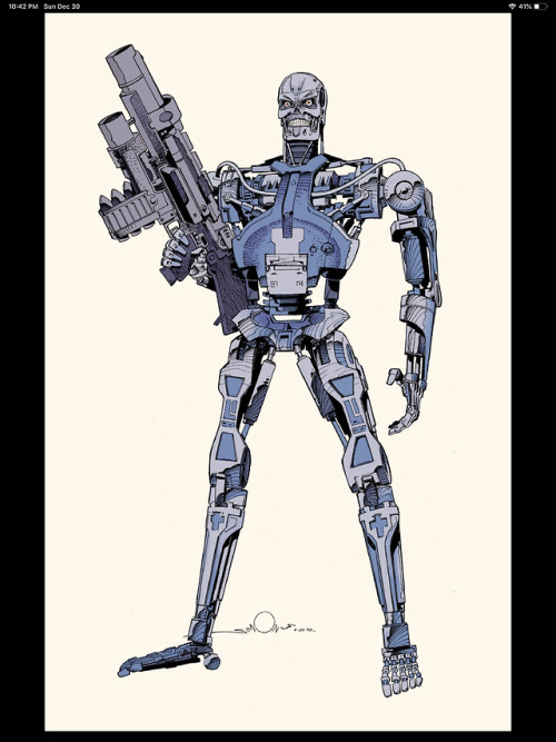 robotfever:Terminator art by Walt Simonson, collab with Frank...