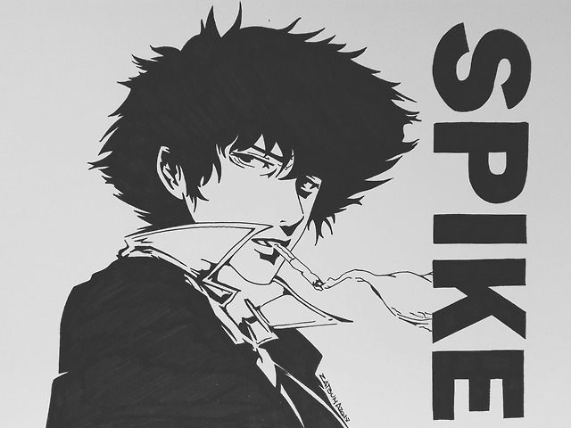 spike cowboy bebop manga panels