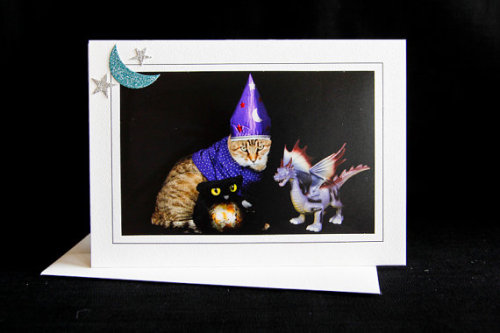 catcosplayuniverse:sadcatsofetsy:Greeting cards from Dress Up...