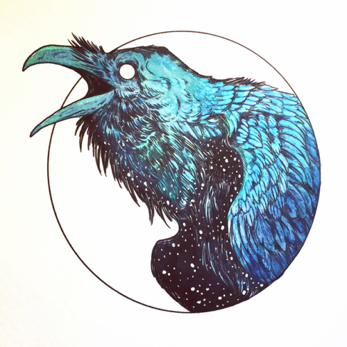 rachellefryatt:collettejellis:A Cosmic Corvid commission for...