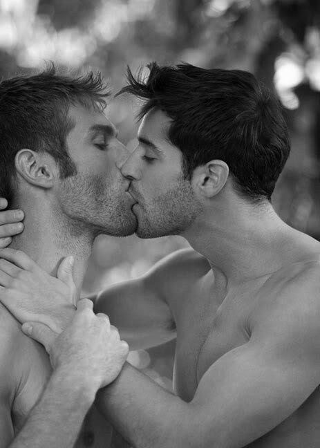 Gay youngsters kiss