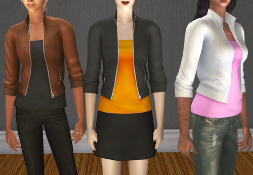 rented-space:An open bomber jacket from the TS4 base game for...