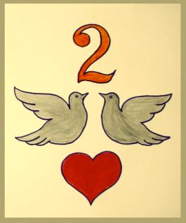 On the second day of Christmas, my true love gave to me two turtle doves