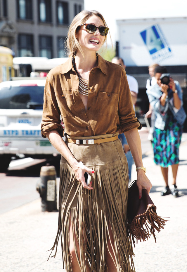 Trendy Style for SS 15: Fringed Skirt and Bag....
