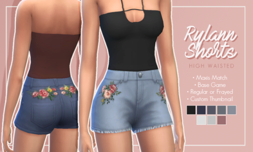 smubuh:♡Rylann Shorts♡My first cc pair of shorts! These shorts...