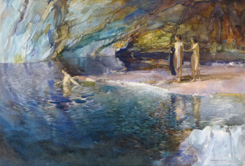 huariqueje:The Swimmer   -    Sir William Russell Flint ,...