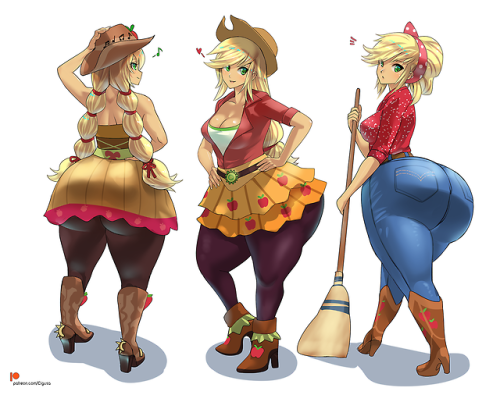 cgsio-nsfw:Colored a previous sketch of apple jack,in some...