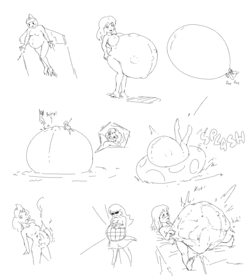 maiesen:Assorted Preggo Sketches