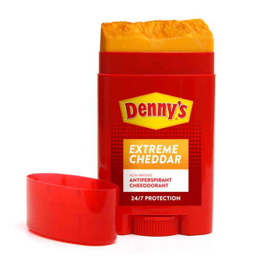 dennys:Our new line of Cheeodorants™