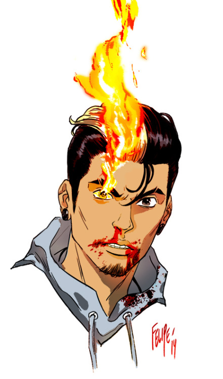 felipesmithart:Robbie Reyes: All-New Ghost Rider by Felipe...