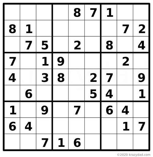 little puzzler solve this puzzle at krazydad tough jigsaw sudoku