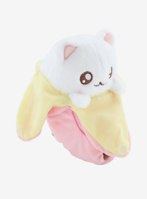 banana cat plush pink