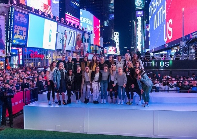 H U M A N — uswnt Where dreams are made of. Times Square...