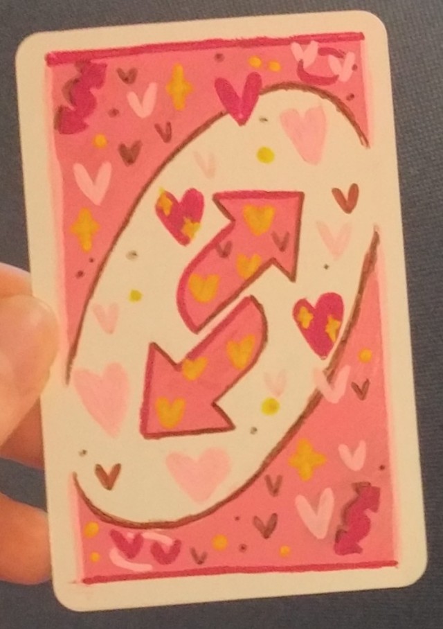 Wholesome Uno Reverse Card Hearts