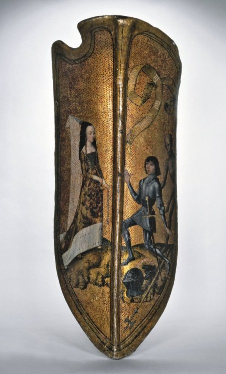 peashooter85:Ornate Flemish parade shield, circa 1470.from The...