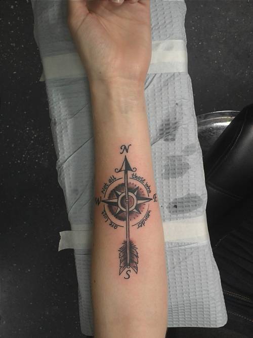 compass tattoo on Tumblr
