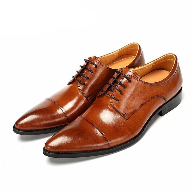gentclothes: Light Brown Cap-Toe Shoes - men's fashion & style
