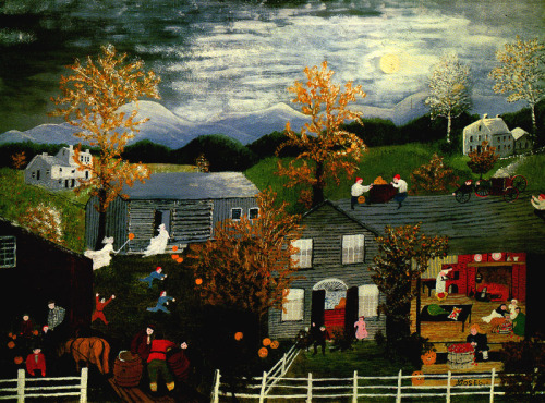 labellefilleart:Halloween, Grandma Moses 