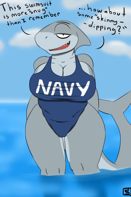 anthro fish shark great white shark navy savage& 039;s doodles helen