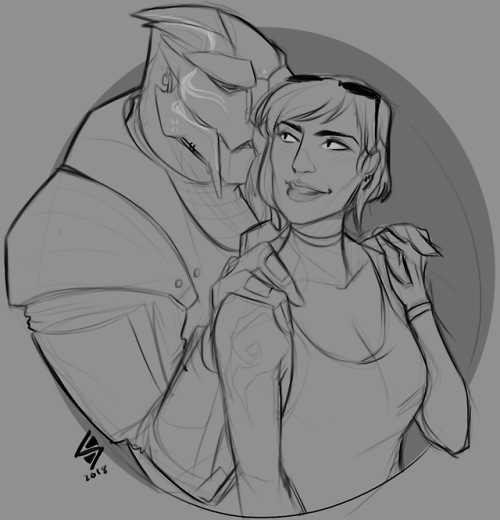 artemus eris mass effect OCs turian human sketch