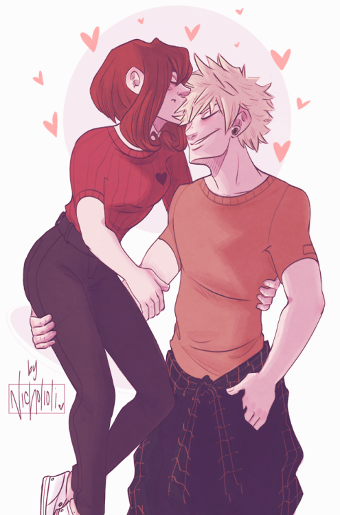 kacchako boku no hero academia kacchaco bakugo katsuki uraraka ochako my art bnha otp 1k