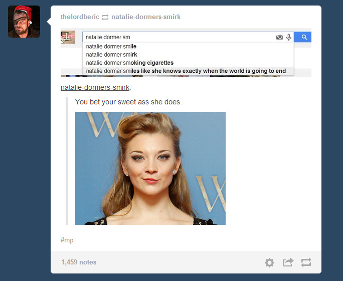 Lord Beric Natalie Dormers Smirk Holy Fuck On A Stick