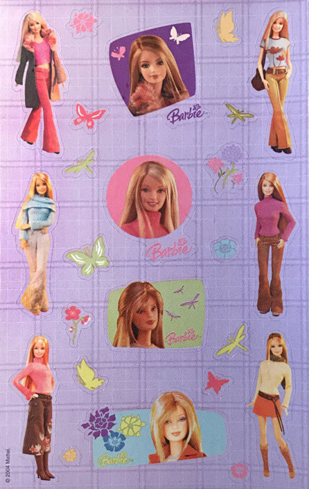 vintage barbie stickers