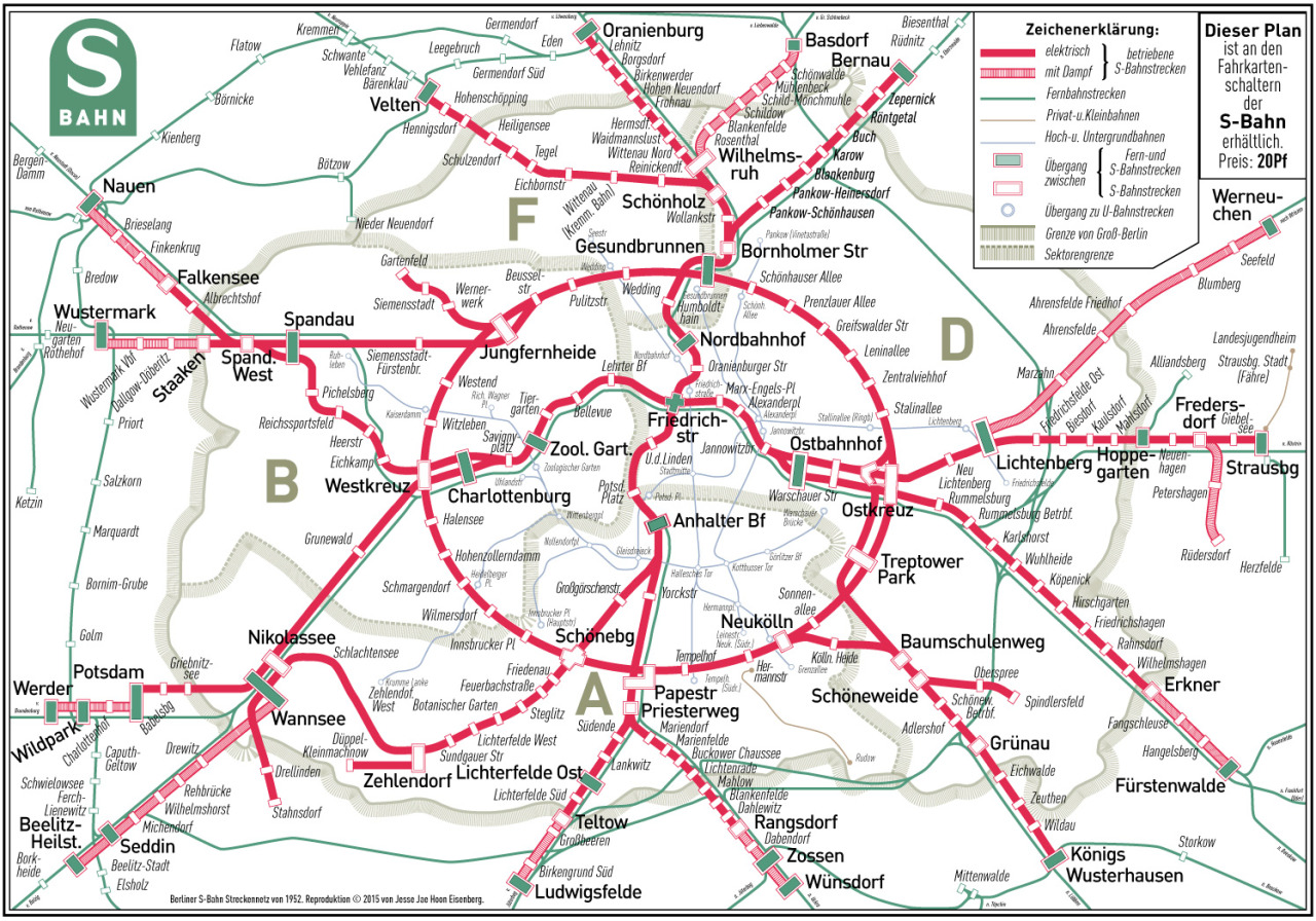 Берлинское метро 1945 схема